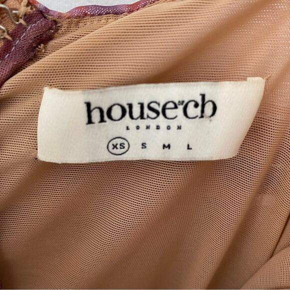 House of CB Ella Swirl Ruched Bodycon Club Cocktail Mini Dress size XS - Picture 10 of 10